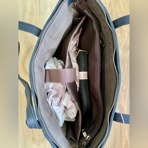 S-ZONE Women Vintage Genuine Leather Tote Bag Large Shoulder Purse Work Handbag - Picture 7 of 11